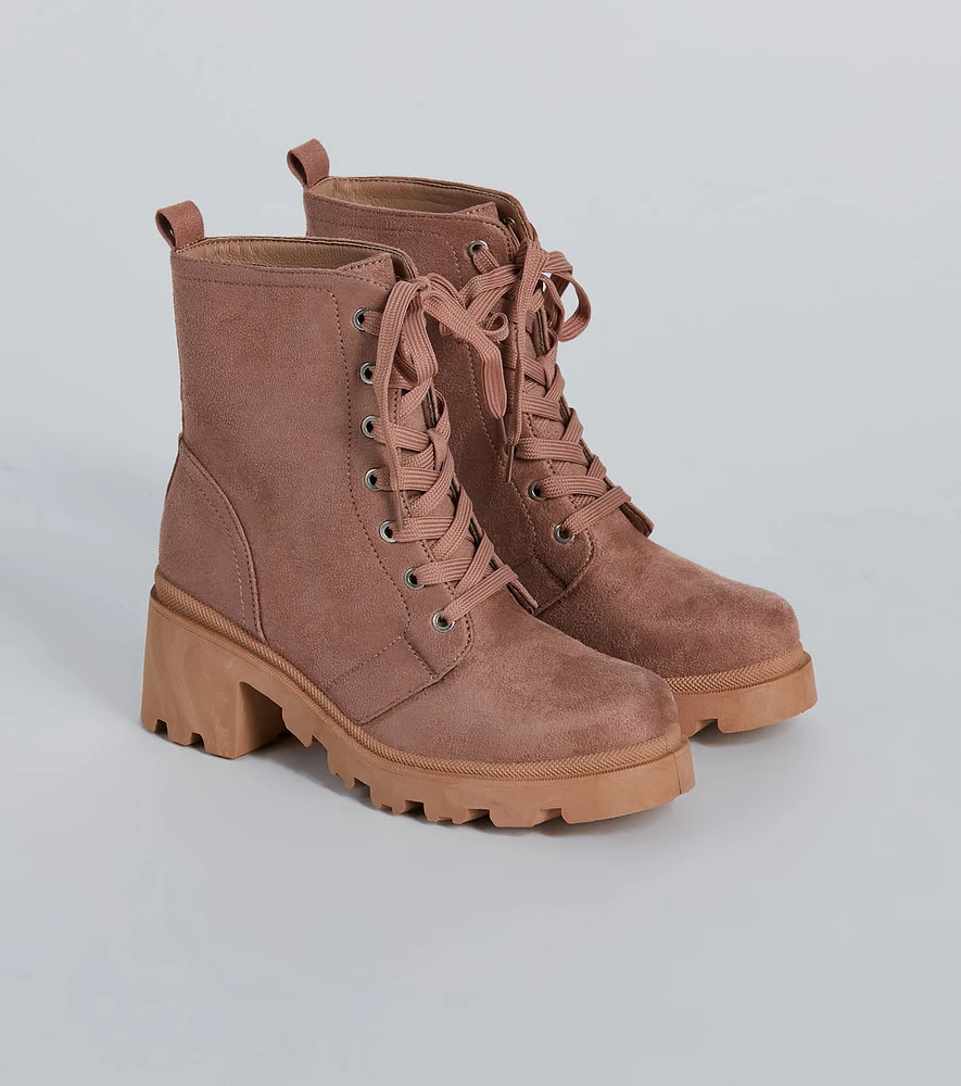 Winter Mode Lace-Up Platform Combat Boots