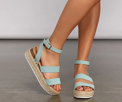 Summer Days Espadrille Platform Heels