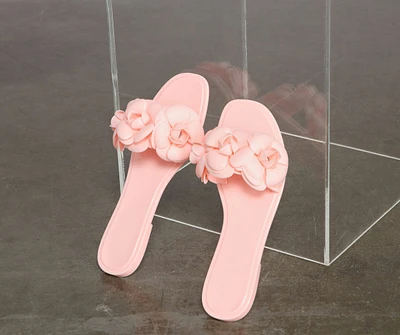 Floral Glam Square Toe Sandals