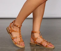 Studded Babe Faux Leather Sandals