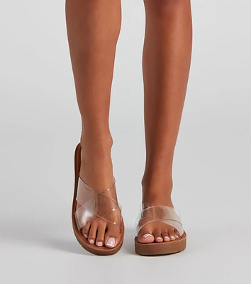 The Clear Criss Cross Sandals