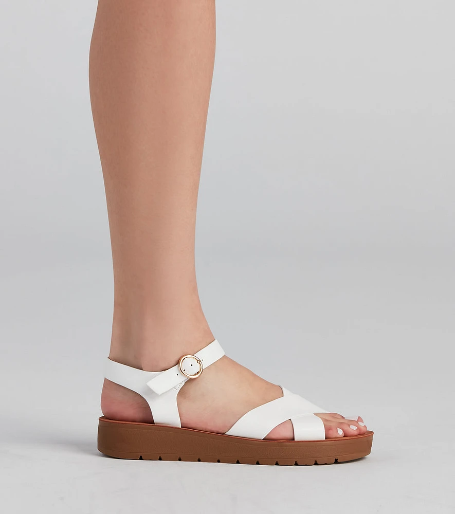 Comfort Level Criss-Cross Sandals