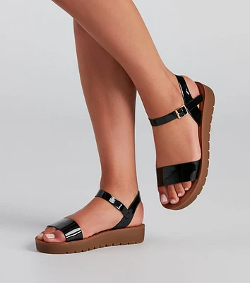 Stylish And Comfy PU Strap Sandals