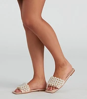 Pearl Of Desire Square Toe Sandals