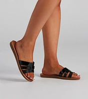 Minimalistic Chic PU Woven Sandals