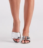 Chrome Cutie Slide Sandals