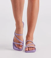 Cross Paths Strappy Slide Sandals