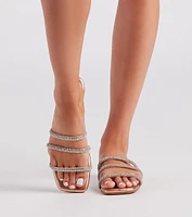 Casual Glam Rhinestone Chrome Sandals