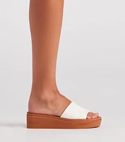 Coastal Babe Slip-On Wedge Sandals
