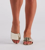 Step Out And Shine Chrome Sandals