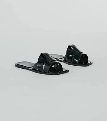 Playful Icon Flat Jelly Slide Sandals