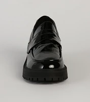 Breaking Routine Patent Leather Lug Loafers