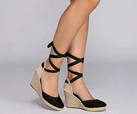 Lovely Lace Up Espadrilles