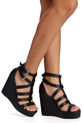 Strappy & Edgy Wedges