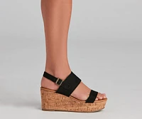 Pop The Cork Sling Back Wedges