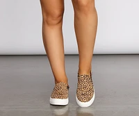 Keep It Casual Leopard Slip On Sneakers