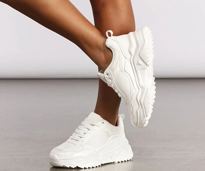 Chunky Lace Up Sporty Sneakers