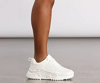 Chunky Lace Up Sporty Sneakers