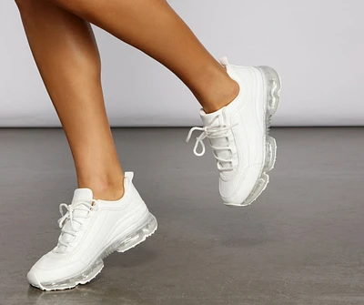 Casual Vibes Faux Leather Jelly Sneakers