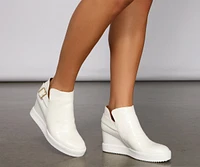 Next Level Croc Wedge Sneakers