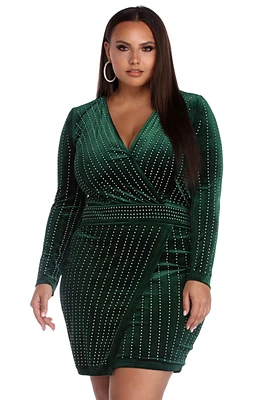 Plus Cassie Velvet Wrap Dress