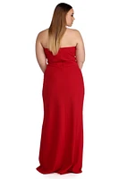 Plus Katlyn Strapless Crepe Dress