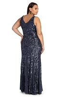 Plus Shana Formal Sequin Dress