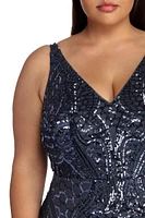 Plus Shana Formal Sequin Dress