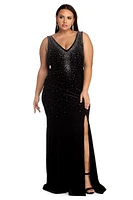 Plus Leanna Formal Heat Stone Dress