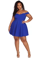 Plus Charming Sweetheart Skater Dress