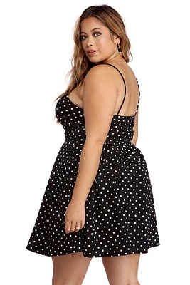 Plus Polka Dot Skater Dress