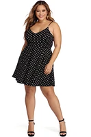 Plus Polka Dot Skater Dress