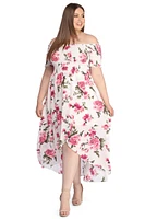 Plus Flowy Floral Maxi Dress
