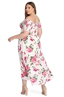 Plus Flowy Floral Maxi Dress