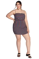 Plus Striped Style Dress