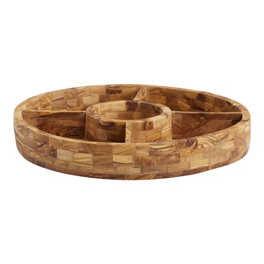 World Market Olive Wood Sectioned Serving Tray | The Market Place