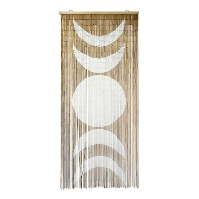 And Natural Moon Phase Bamboo Beaded Curtain