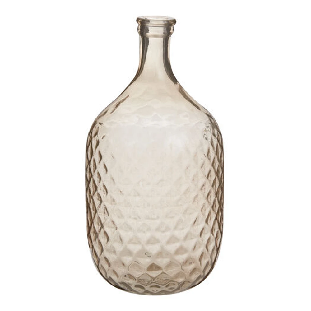 World Market Smoky Hammered Glass Jug Vase | The Market Place