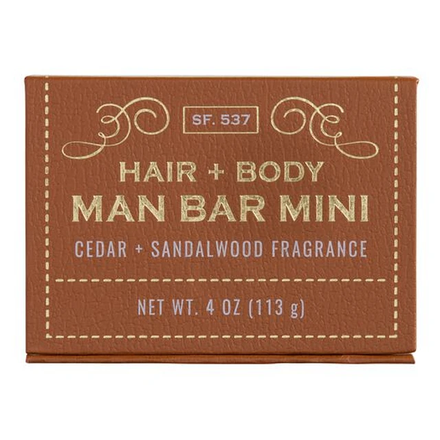 SF Soap Co. Cedar & Sandalwood Mini Man Bar Soap