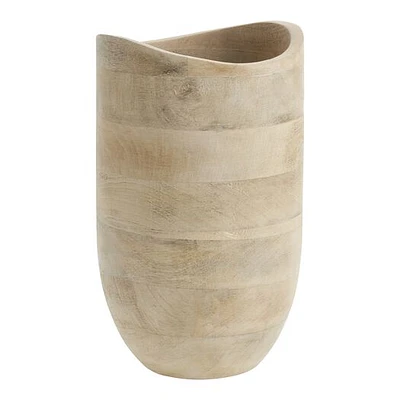 CRAFT Whitewash Mango Wood Vase