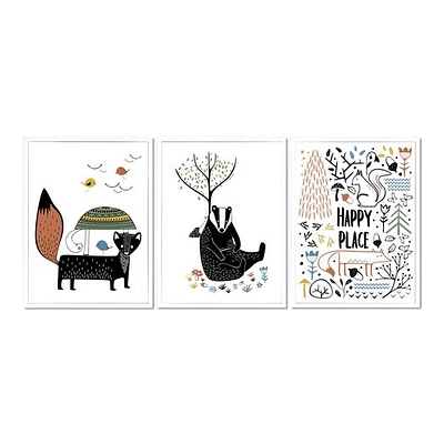 Forest Happy Place By Milica Apostolovic Wall Art 3 Piece