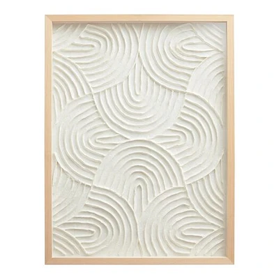 White Rice Paper Arches Shadow Box Wall Art