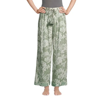 Mila Sage Green And Ivory Floral Pajama Pants