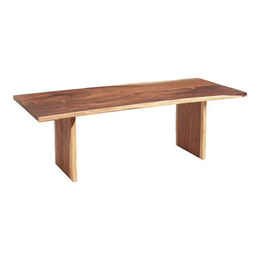 World Market Sansur Rustic Pecan Live Edge Wood Dining Table | The Market  Place