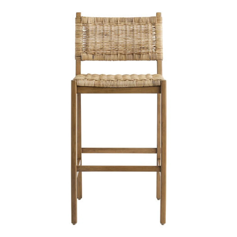 World Market Amolea Wood and Rattan Barstool | The Market Place