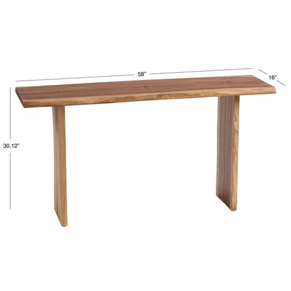 World Market Sansur Rustic Pecan Live Edge Wood Console Table - World  Market in Irvine, CA