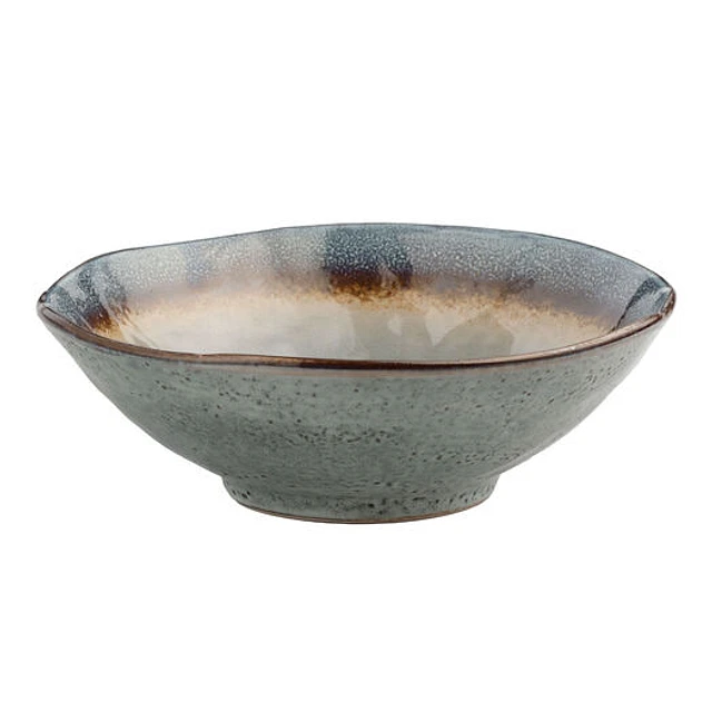 Sota Gray Reactive Glaze Serving Bowl