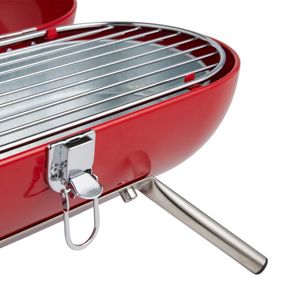 World Market Oval Red Metal Portable Charcoal Barbecue Grill - World Market  in Irvine, CA