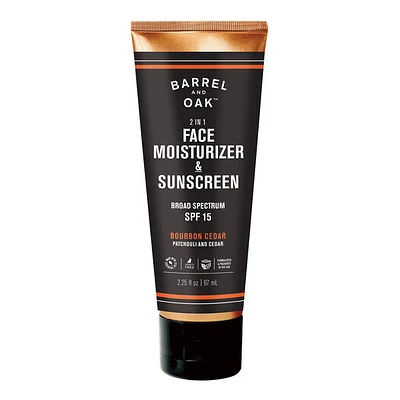 Barrel and Oak Men's Bourbon Cedar Moisturizer & Sunscreen