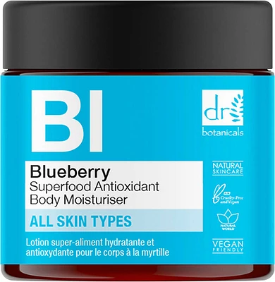 Creme de Corpo DR BOTANICALS Blueberry Superfood Antioxidant Body Moisturiser (60 ml)